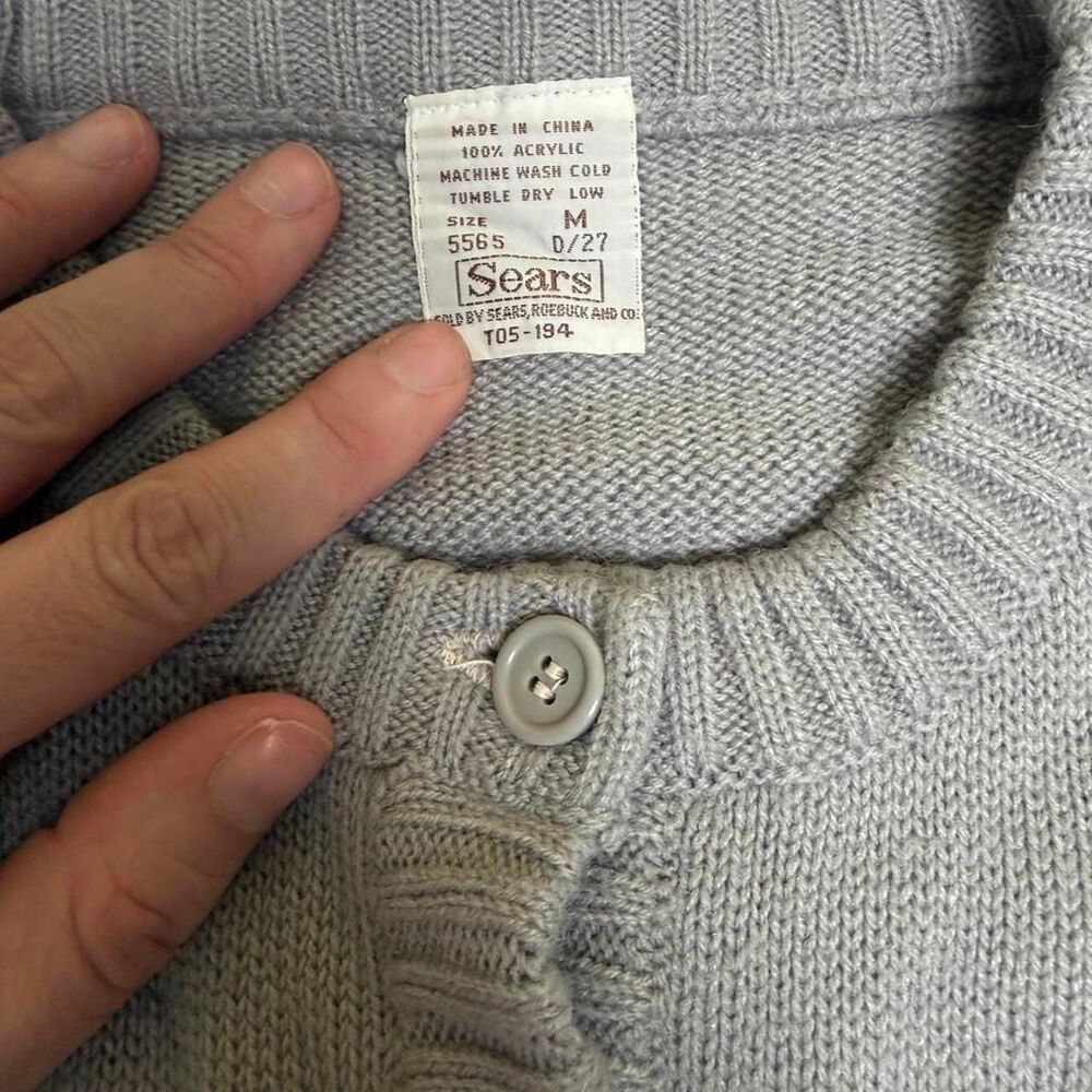 Sears Women's Blue and Grey Cardigan